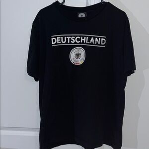 World Cup German National Team Germany Black Cotton T Shirt XL Slim Deutschland